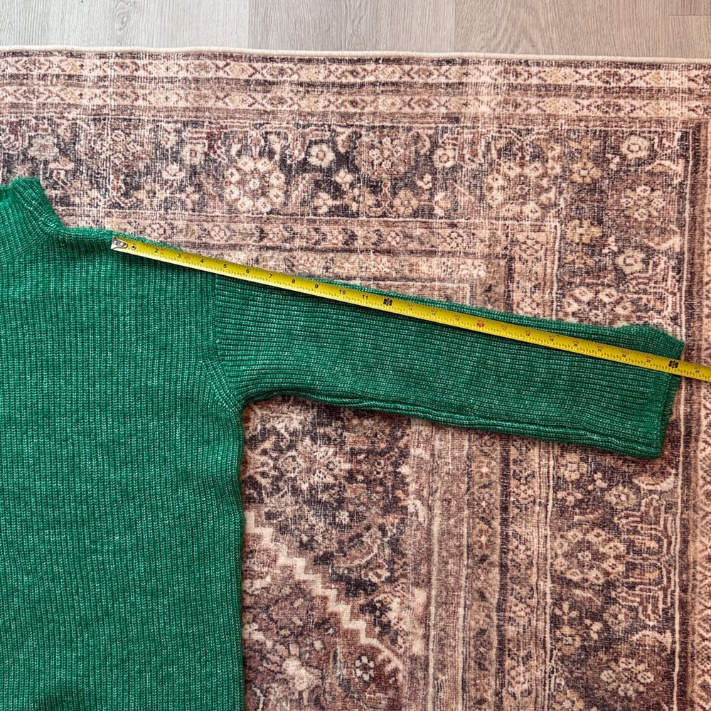 LOFT Green Knitted Mock Neck Sweater - Picture 7 of 8
